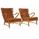 Aabenraa Antikvitetshandel presents: A pair of armchairs designed by Otto Færge and produced circa 1939–45. Oak ...