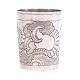 Aabenraa Antikvitetshandel presents: Russian silver beaker with chased decoration in the form of stylised ...