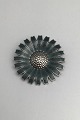 Danam Antik presents: Georg Jensen Sterling Silver Marguerit Daisy Brooch / Pendant (Olive Green)