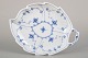 L'Art presents: Royal Copenhagen Blue Fluted Plain, large dish with handle.