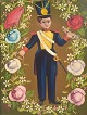 L'Art presents: Agapito Labios, oil on canvas, signed, Mexican naïve art.