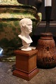 K&Co. presents: Antique, 19th century bust carved in bone by Bertel Thorvaldsen on wooden base...