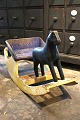 K&Co. presents: Swedish 19th century rocking horse in wood and fine original color...