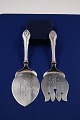 Antikkram presents: Rokoko Danish silver flatware, 2 items fish serving set, all of silver