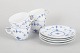 L'Art presents: Royal Copenhagen Blue Fluted Plain, set of four coffee cups with saucers.