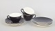 L'Art presents: Aluminia, set of three tea cups with saucers and cake plates.