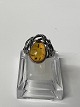 Antik Huset presents: Amber ring in sterling silver.Size. 57.