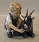Klosterkælderen presents: Royal Copenhagen 0434 RC Boy with kid 13.5 x 14 cm Allan Therkelsen Children with ...