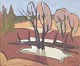 L'Art presents: Swedish artist, oil on panel, 1960s/70s.
