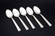 L'Art presents: Raadvad, set of five Diplomat dessert spoons, silver-plated cutlery.