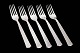 L'Art presents: Raadvad, set of five Diplomat lunch forks, silver-plated cutlery.