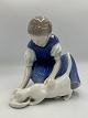 Bing og Grøndahl Figur - Pige med kat