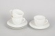 L'Art presents: Royal Copenhagen, set of three "Salto" coffee cups with saucers.