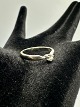 14K Hvid Guld Ring med Diamant