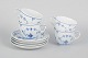 L'Art presents: Royal Copenhagen Blue Fluted Plain, set of four large coffee cups and saucers.