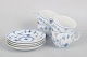 L'Art presents: Royal Copenhagen Blue Fluted Plain, set of four large coffee cups and saucers.