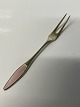 Antik Huset presents: Frigast Sterling Silver/Enamel Cold Cut Fork Gold PlatedLength 9.9 cm.