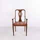 Osted Antik & Design presents: Antique Stained Birch Armchair with Striped Upholstery circa 1890–1910