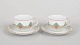 L'Art presents: Royal Copenhagen Christmas Joy, pair of coffee cups with saucers.