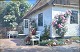 Dansk Kunstgalleri presents: "Woman in the Garden, Sørup" – Fine oil painting in a gold frame from Kleis Art ...