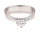 Aabenraa Antikvitetshandel presents: Georg Jensen 18kt Whitegold Ring with a diamond of 0,55 D/VS1. Ringsize 54