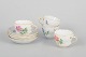 L'Art presents: Meissen, set of four hand-painted demitasse cups with saucers.