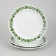 L'Art presents: Meissen Vine Leaf Pattern, set of three lunch plates.