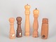 L'Art presents: Collection of five Danish and French salt and pepper mills, 1960-80s.