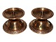 Antik K præsenterer: P. Iversen GørtleriPar messing lysestager til bloklys