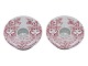 Antik K presents: Bjørn Wiinblad Small red candle holder decorated with women's faces.