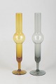 L'Art presents: Bengt Orup for Hyllinge Glassworks, set of two art glass vases.