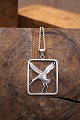 K&Co. presents: Vintage necklace with pendant by Christian Veilskov in silver with bird motif.