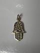 Antik Huset presents: 14k. Hamsa jewelry – pendant for a necklace or braceletHeight: 2.1 cm.