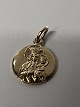 Antik Huset presents: 14k. Gold medallion featuring the Virgin Mary and the Christ Child with halos.Height: ...