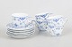 L'Art presents: Royal Copenhagen, Blue Fluted Half Lace, set of five coffee cups and saucers.