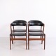 Osted Antik & Design presents: Set of Four Model 68 Teak and Black Leather Dining Chairs Anderstrup Møbelfabrik ...