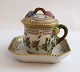 Lundin Antique presents: Royal Copenhagen. Flora Danica. Custard cup w. stand. Model # 3514 + 3515. (1 ...