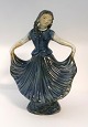 Lundin Antique presents: Hjorth. Ceramics. Dancing girl. Height 27 cm.