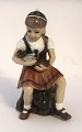 Lundin Antique presents: Dahl Jensen. Little girl with a teddy bear. Model #1295. Height 15 cm. (1 quality)