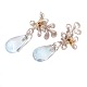 Aabenraa Antikvitetshandel presents: Pair of 18kt white gold Ole Lynggaard Copenhagen Gipsy ear rings each with ...