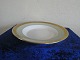 Antikkram presents: Dagmar with gold Danish porcelain, large deep plates or soup plates 24.5cm