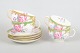 L'Art presents: Royal Doulton "Temple Garden", set of four teacups and saucers.