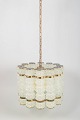 L'Art presents: Orrefors, brass and crystal ceiling lamp.