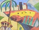 L'Art presents: Per F. Engström, watercolour, listed Swedish artist.