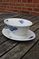 Blå Blomst Kantet porcelæn, ovale sovseskåle på fod nr. 8631