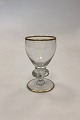 Danam Antik presents: Gisselfeld with gold Sherry Glass from Holmegaard