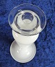 Holmegaard glaskunst. Balustra vase/lysestage i mælkehvidt glas 22,5cm.