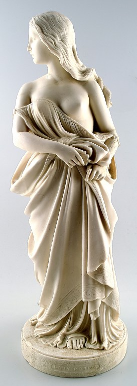 A large Copeland parian figure of Lady Godiva, dated 1870.
Modelled by R. Monti.