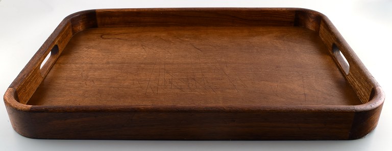 Large Danish design tray in teak, design of high quality.
