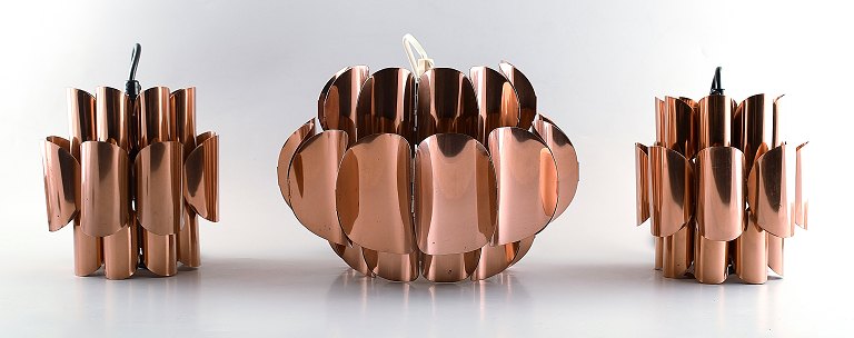 Hans Agne Jakobsson for Markaryd.
3 Wall lamps in copper.